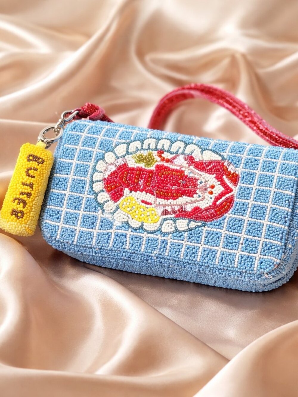 Lobster Beaded Mini Bag 🦞 quirky Euro summer shoulder purse